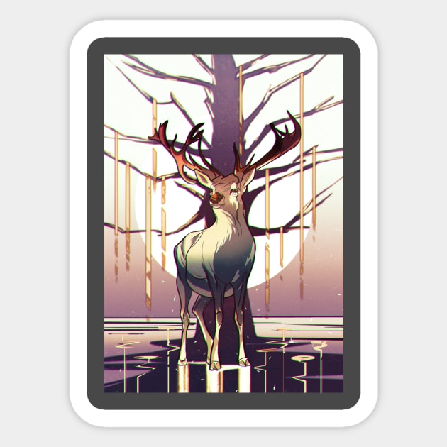 Golden Deer Sticker by TZero_Hero